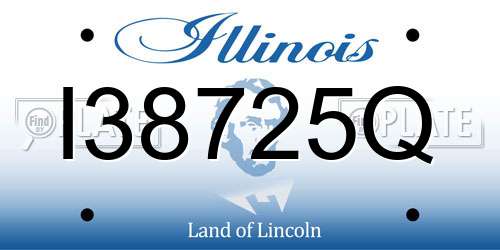 I38725Q Illinois License Plate