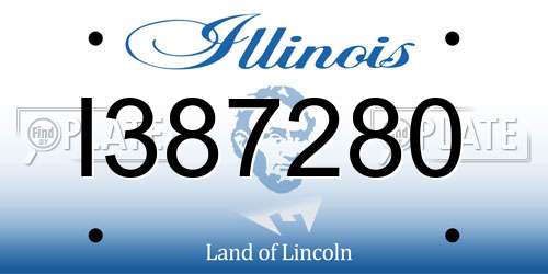 I387280 Illinois License Plate