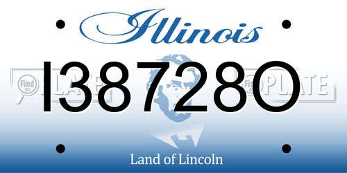 I38728O Illinois License Plate