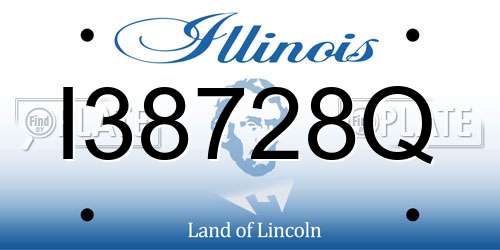 I38728Q Illinois License Plate