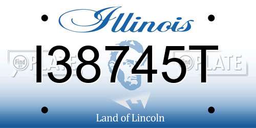 I38745T Illinois License Plate