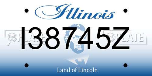 I38745Z Illinois License Plate