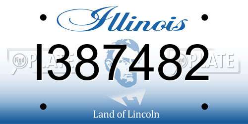 I387482 Illinois License Plate