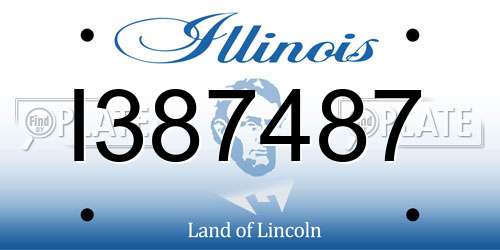 I387487 Illinois License Plate