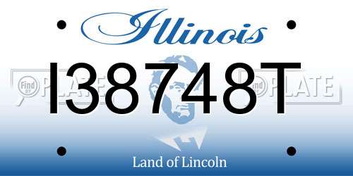 I38748T Illinois License Plate