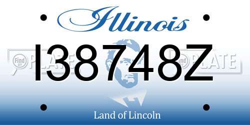 I38748Z Illinois License Plate