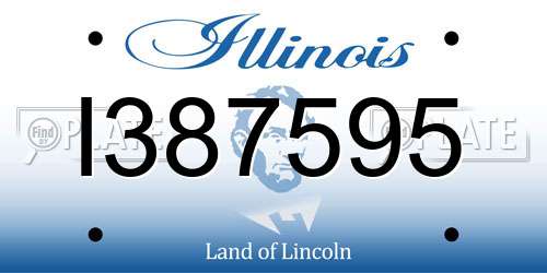 I387595 Illinois License Plate