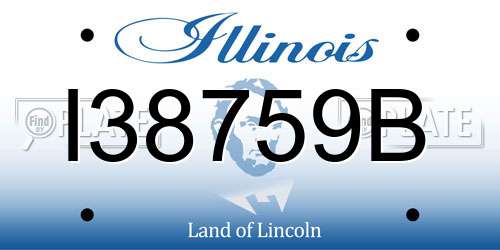 I38759B Illinois License Plate