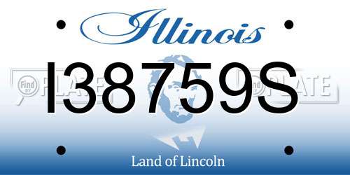 I38759S Illinois License Plate