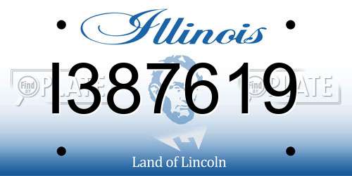 I387619 Illinois License Plate