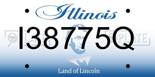 I38775Q Illinois License Plate