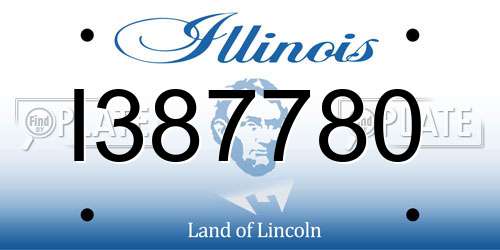 I387780 Illinois License Plate