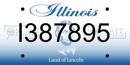 I387895 Illinois License Plate