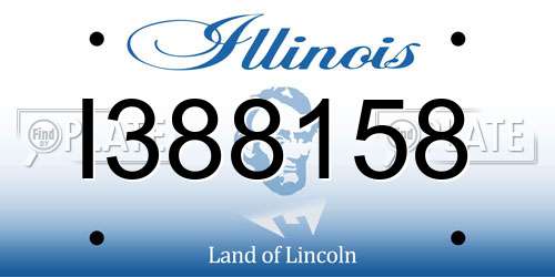 I388158 Illinois License Plate