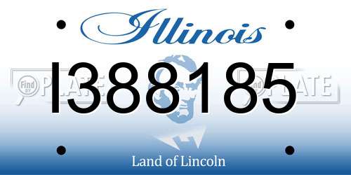 I388185 Illinois License Plate
