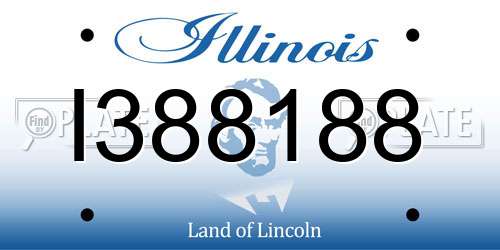 I388188 Illinois License Plate