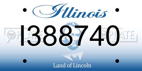 I388740 Illinois License Plate