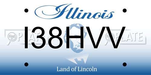 I38HVV Illinois License Plate