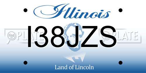 I38JZS Illinois License Plate