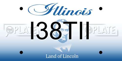 I38TII Illinois License Plate