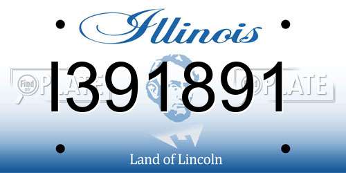 I391891 Illinois License Plate