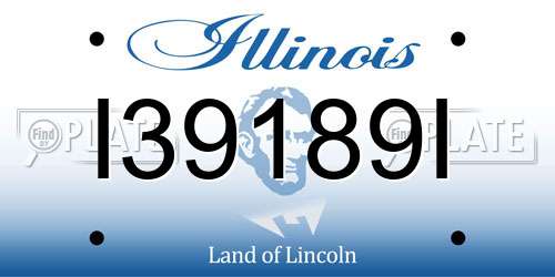 I39189I Illinois License Plate