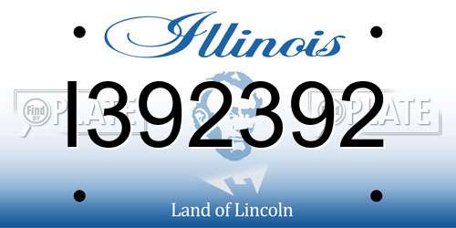 I392392 Illinois License Plate