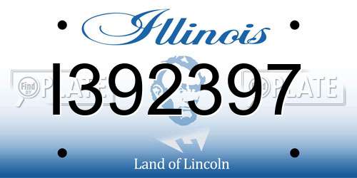I392397 Illinois License Plate