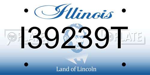 I39239T Illinois License Plate