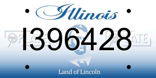 I396428 Illinois License Plate