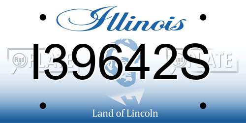 I39642S Illinois License Plate