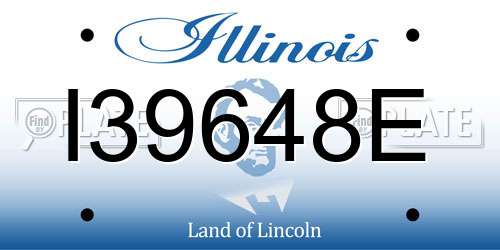 I39648E Illinois License Plate