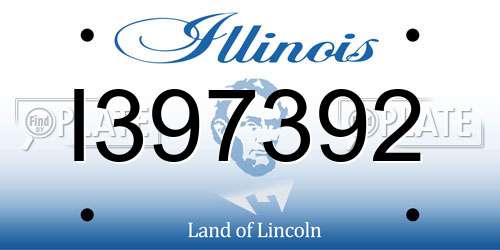 I397392 Illinois License Plate