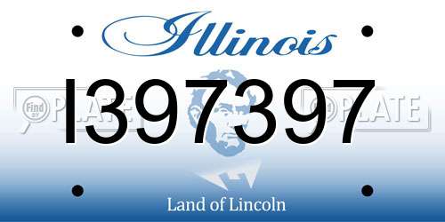 I397397 Illinois License Plate