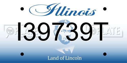 I39739T Illinois License Plate