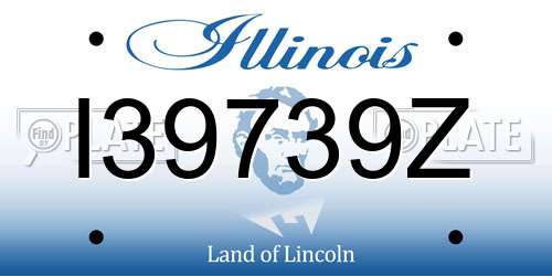 I39739Z Illinois License Plate