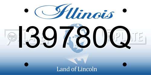 I39780Q Illinois License Plate