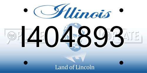 I404893 Illinois License Plate