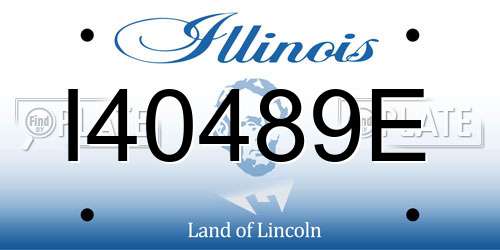 I40489E Illinois License Plate