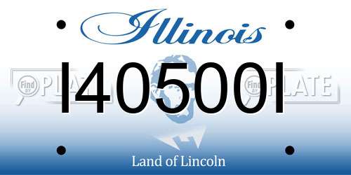 I40500I Illinois License Plate