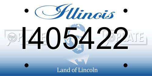 I405422 Illinois License Plate