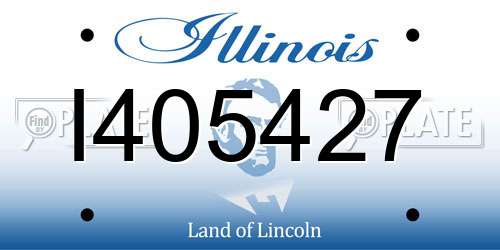 I405427 Illinois License Plate