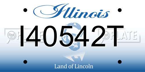 I40542T Illinois License Plate