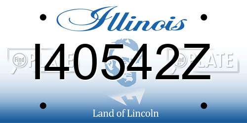 I40542Z Illinois License Plate