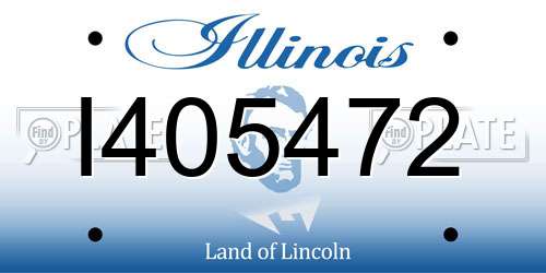I405472 Illinois License Plate