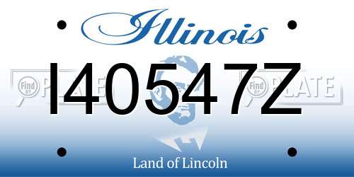 I40547Z Illinois License Plate