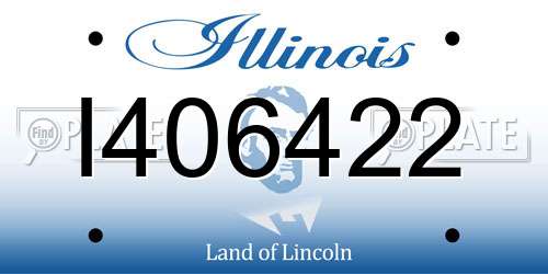 I406422 Illinois License Plate
