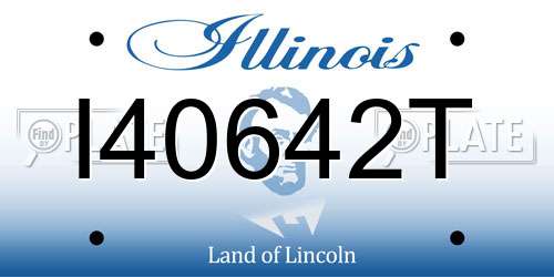 I40642T Illinois License Plate
