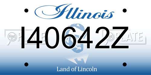 I40642Z Illinois License Plate