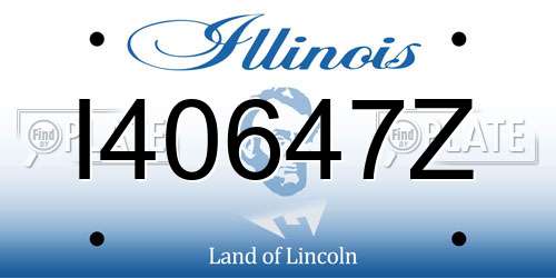 I40647Z Illinois License Plate
